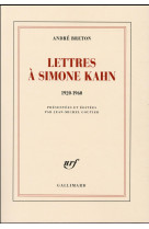 Lettres a simone kahn - (1920-