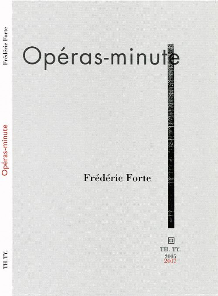OPERAS-MINUTE, REEDITION 2017 - FORTE FREDERIC - TH.TY